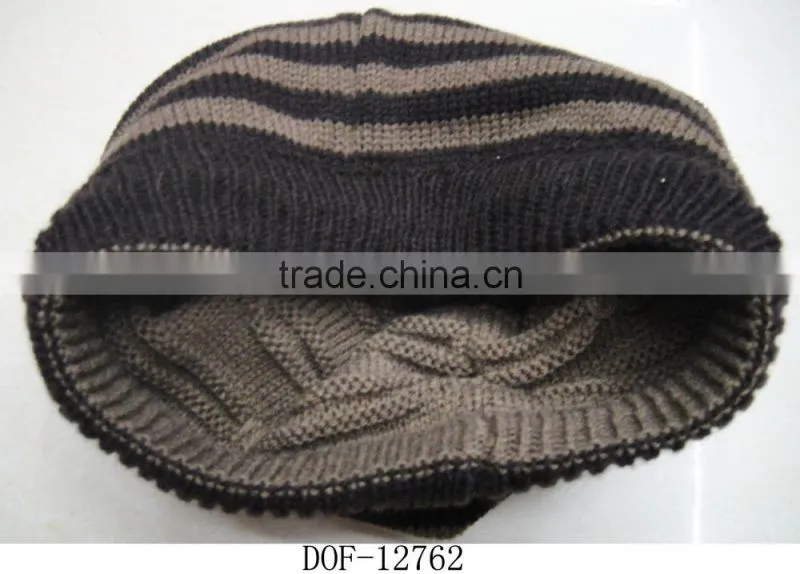 Fashion most popular crochet acrylic winter men cap