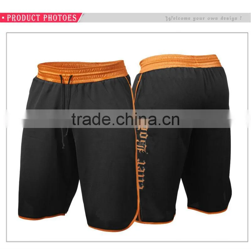 Custom 100% Polyester High Elastic Mens Athletic Shorts