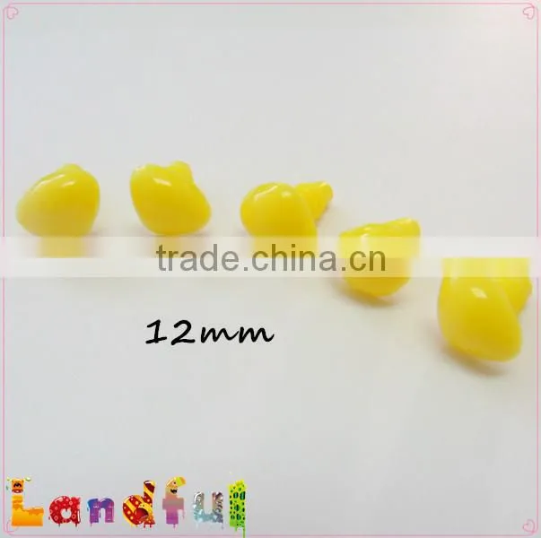 12mm Yellow Safety Triangle Nose Plastic Nose Craft Animal Doll Nose