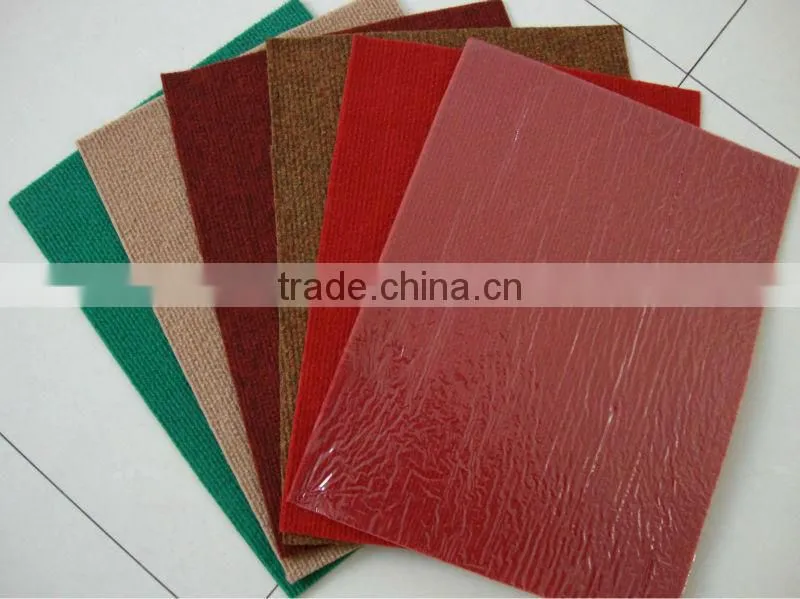 needle punched ribbed non-woven carpet with pvc backing