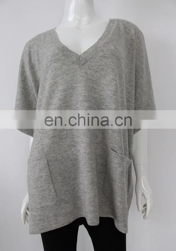 summer wear sleeveless 14gg knitted women pure cashmere tops