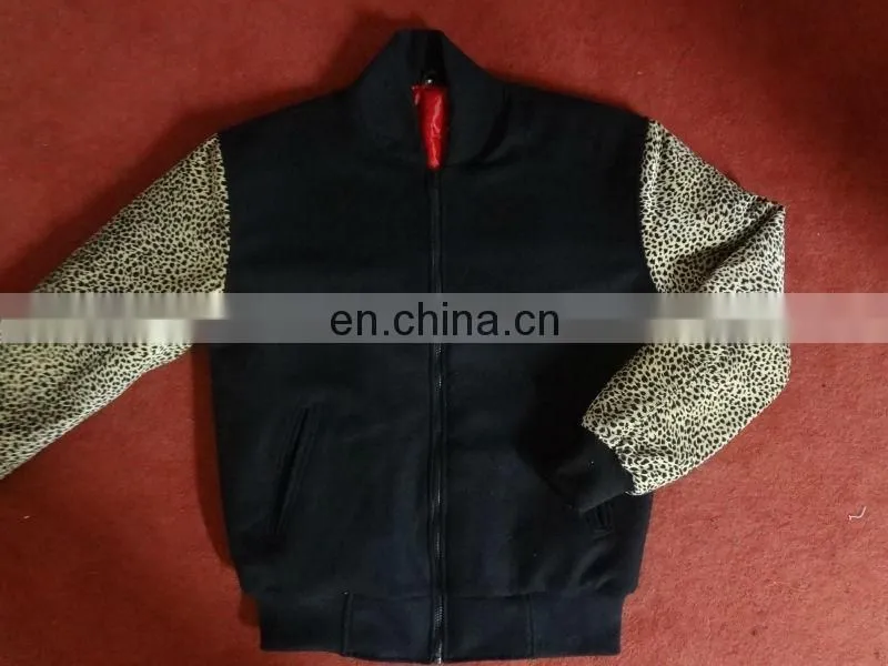 High Quality Leather Jacket body with Suede Leather Sleeves