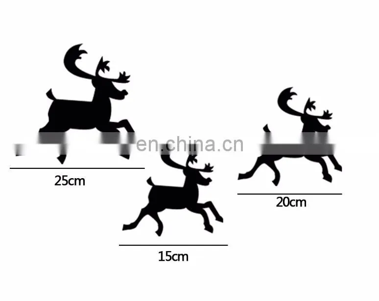 Room Decoration Christmas Reindeer Removable Mirror Wall Sticker Home Decoration Wholesale