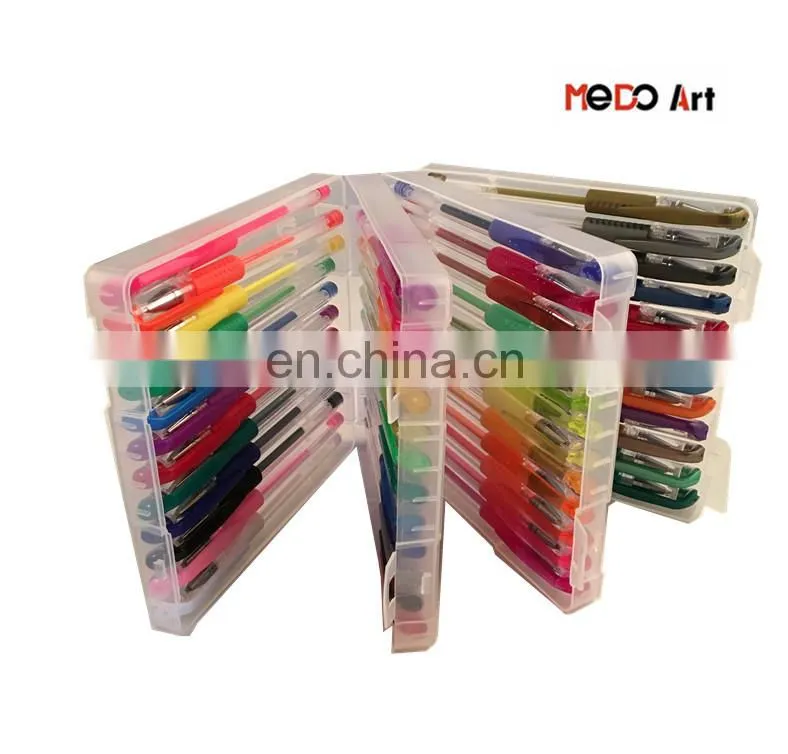 Rainbow Eco-friendly Gel Pen Set with Case Pack 6 8 10 12 24 48 with PP Case