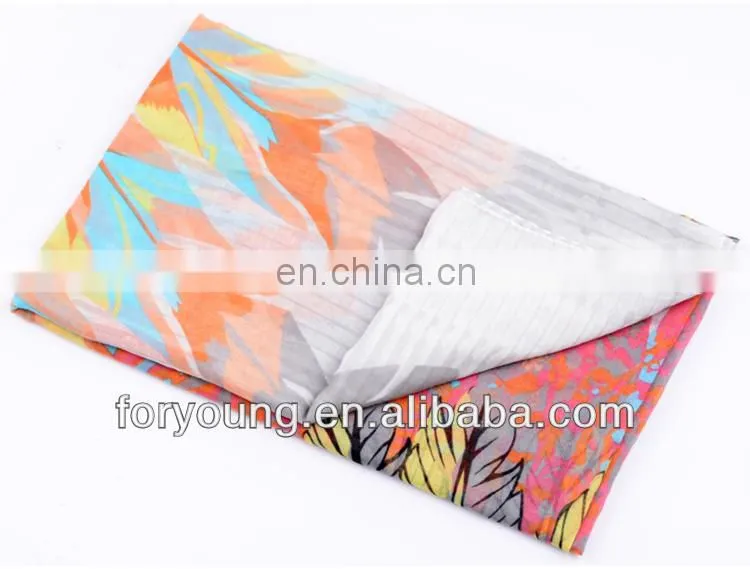ostrich feather print scarf