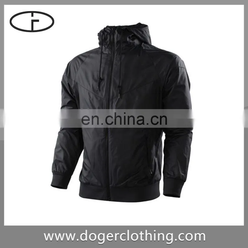 OEM manufacturer color long sleeve hooded mens windbreaker jacket