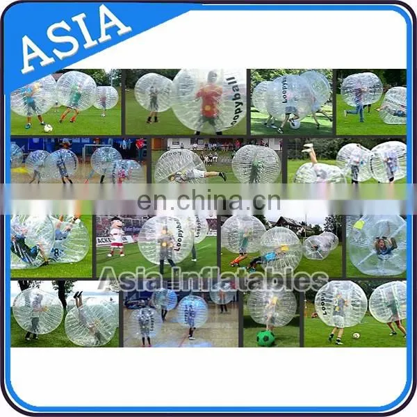 2017kids and adult clear bubble football inflatable bumpball soccer