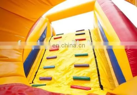 Inflatable obstacle with bounce jumping & water slide, inflatable obstacle courses for sale