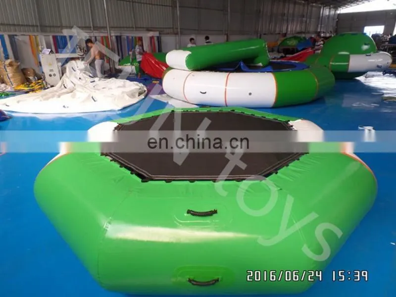 cheap 14ft round Inflatable water trampoline/water blob jump trampoline