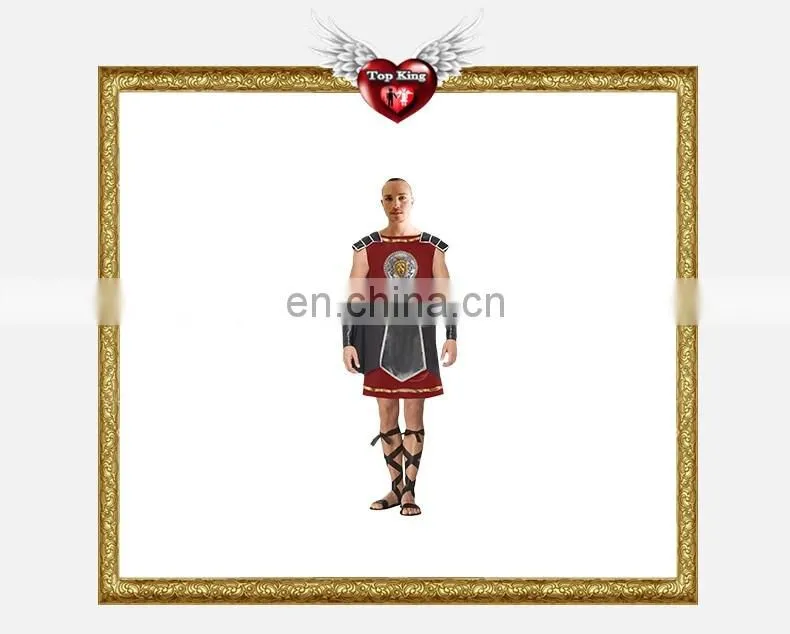 2016 New Design Halloween Nude Man Costumes Carnival Roman Gladiator Costumes For Men