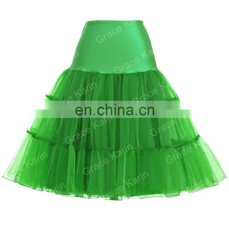 22 Colors Available Grace Karin Women A-line Short Retro Dress Vintage Crinoline Rockabilly Petticoat Underskirt CL008922-3