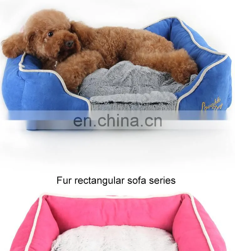 2014 Fur series rectangle pet bed, dog sleeping pad, 100% PP cotton