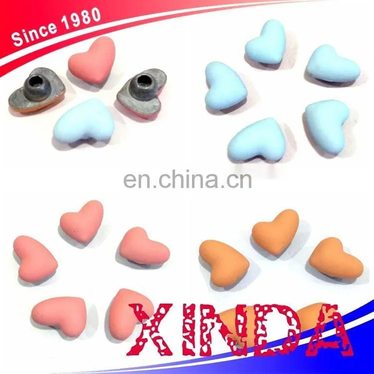 Heart shape metal rivets, metal rivets for garments