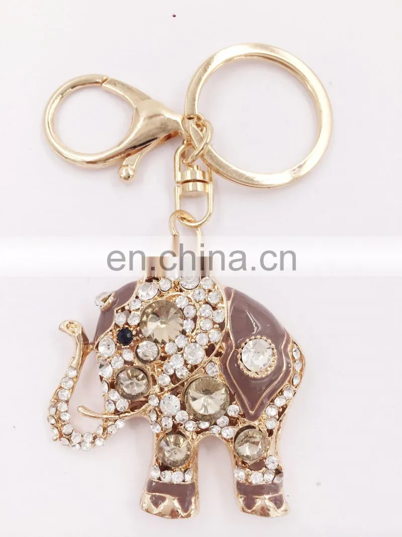 Lovely Elephant Shaped Metal Key Chain