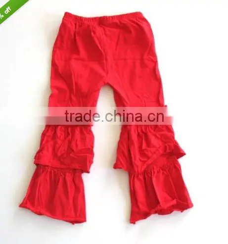 2014 newborn 100% cotton plain girls pants for Baby girls fashion fashion petti pants with three ruffles