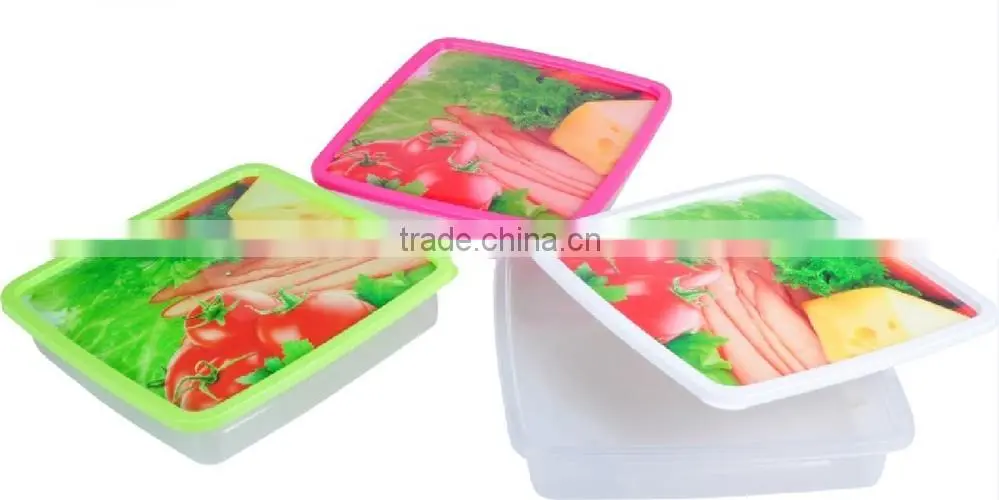 Hot selling square plastic food storage container / food storage box 4000ml