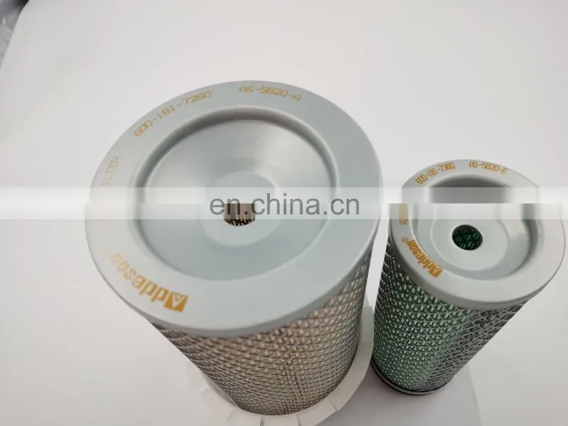 excavator spare parts air filter 600-181-7260+600-181-7360 AK4743K+AF4744 FOR PC60-7