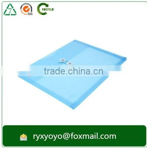 cheap factory price pp a4 size plastic envelope with string closure