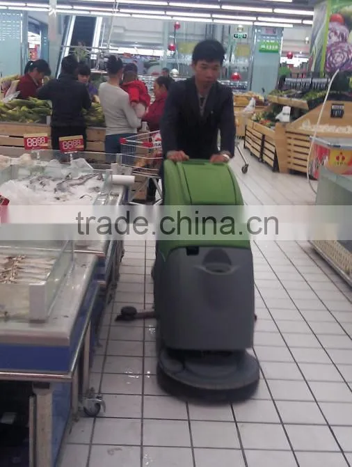 battery powered single brush floor household scrubber