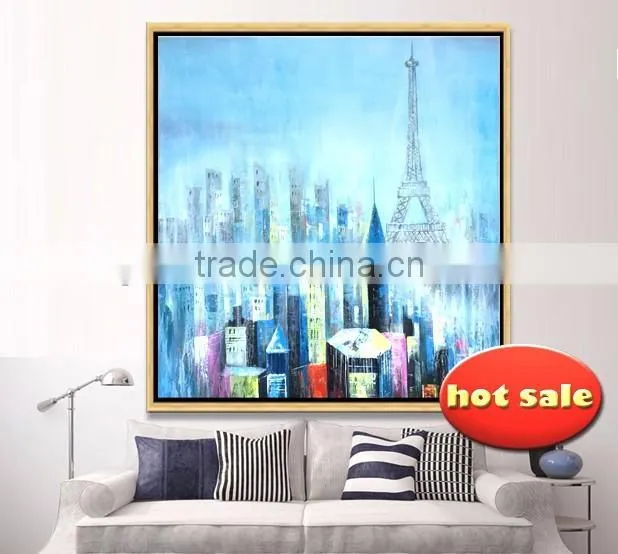 manufacturer paint boy brand hand-painted canvas abstract city landscape oil painting yb-130