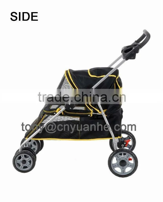 dark blue 4wheels pet dog cat stroller