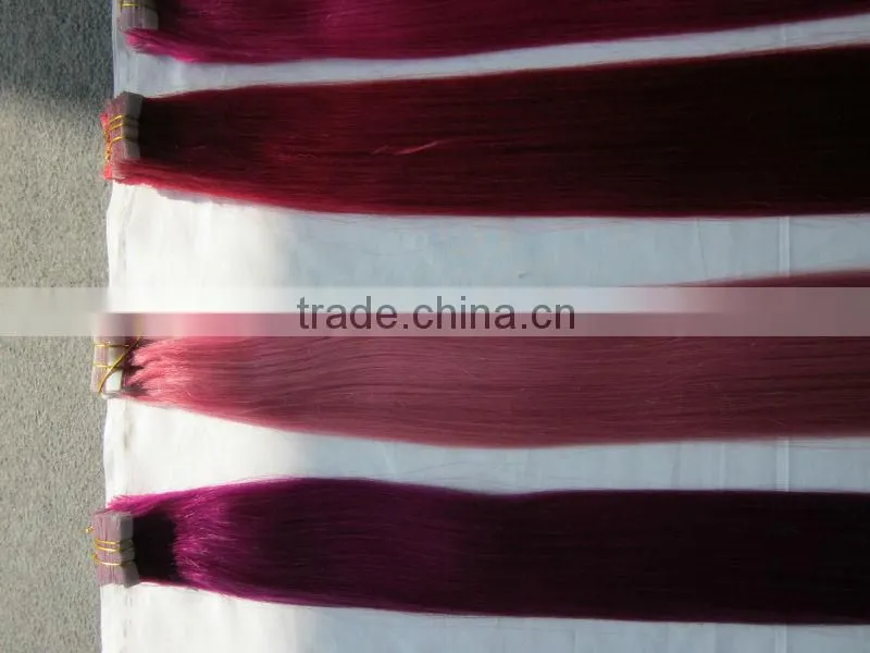 24 inch silky soft remy hair skin weft extensions