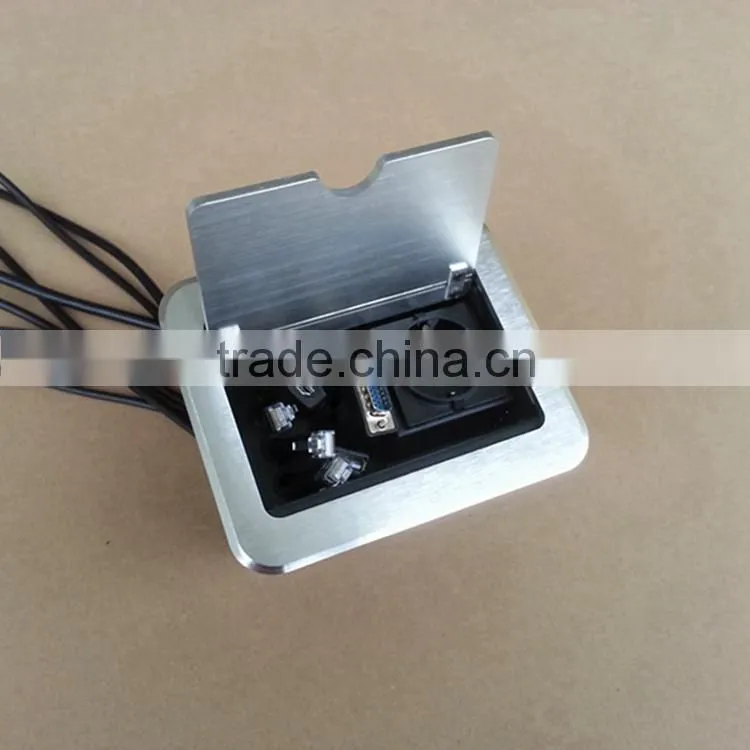 BW Office Table Desktop In Desk USB Hub/Aluminum Tabletop Cable Cubby