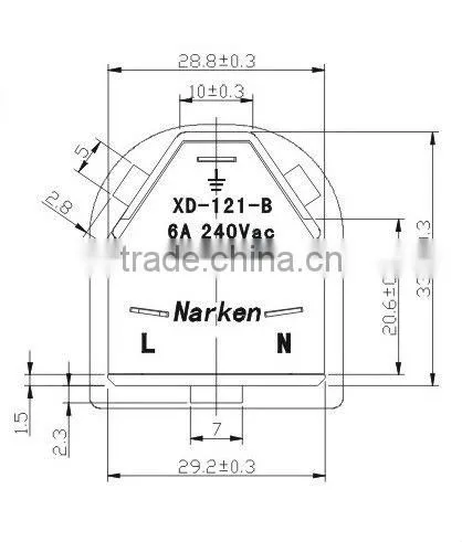 India 6A 240V 32 amps industrial socket