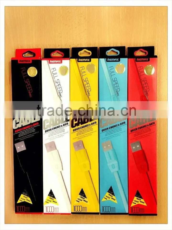 High speed 1m 1.5m 2m remax full speed usb charge data cable mobile phone cable