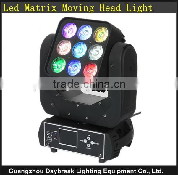 9x10w led moving head beam, led matrix beam moving head light, DJ lighting led mini beam moving head light