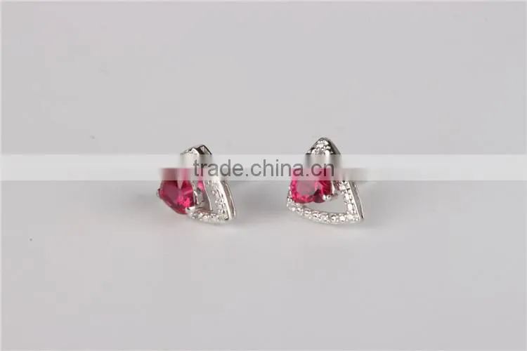 cheap wholesale stud earrings zircon silver jewelry