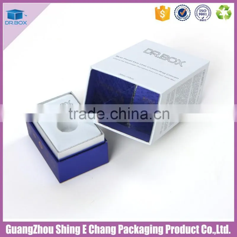 silver cardboard printing recycled paper cosmetic packaging luxury