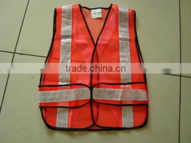 Safety equipment reflective safety vest with zipper