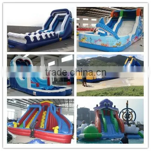 inflatable slide water beach / inflatable water slide with pool