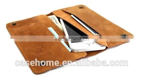Brown Wallet Leather Case for Huawei P8 Lite , Phone Case for Samsung Galaxy J1