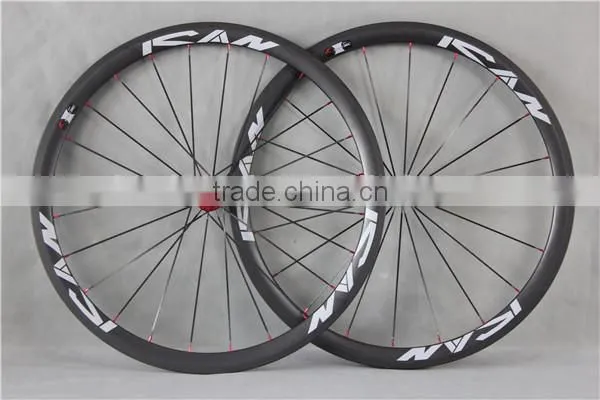 Carbon clincher wheelset China carbon road bike wheelset 38C