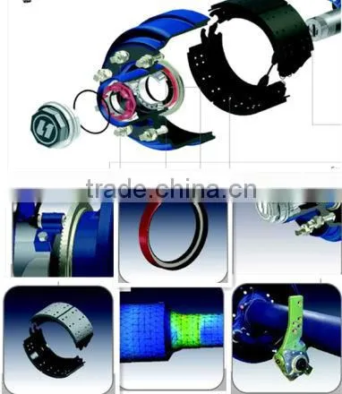 OEM china round beam agricultural trailer axle L1 united arab steel wheel rim semi-trailer lift axle