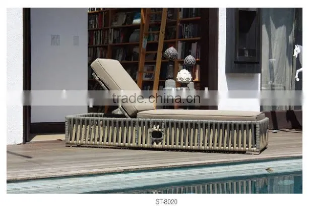 2014 Latest Design Rattan Outdoor Furniture Sun Bath Lounge Bed for foshan guangdong