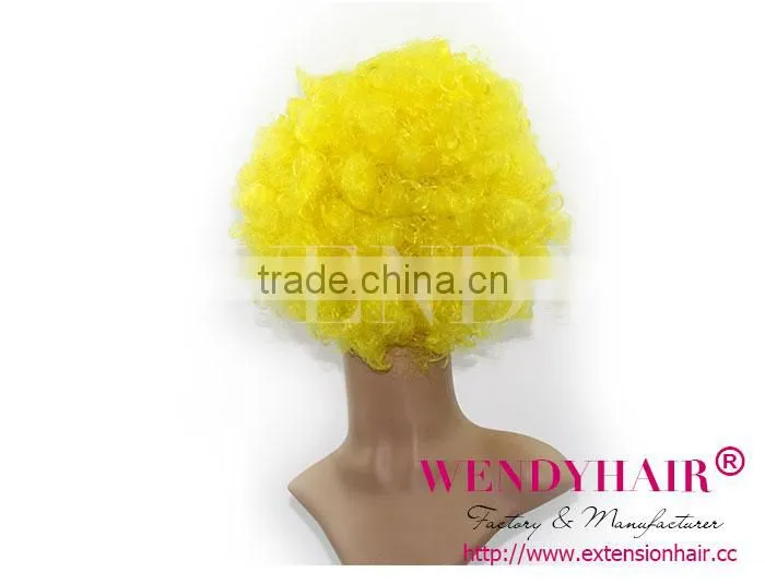 Brazilian football fans wig with wholesale price special for 2014 brazil world cup