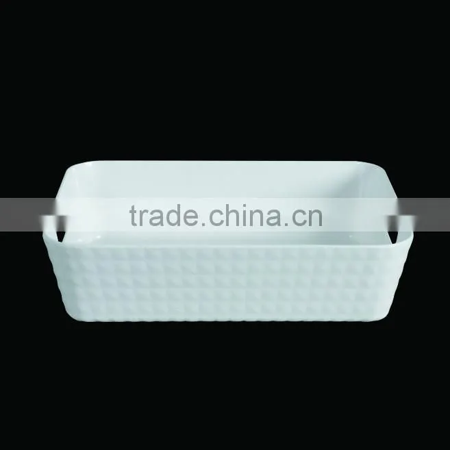 Plastic fruit tray with handle