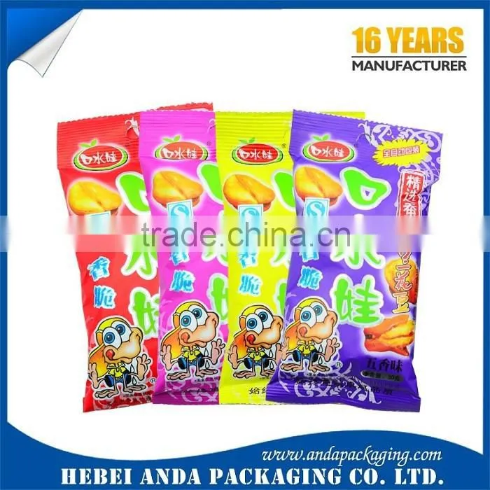 Custom Printed Hot Sale PA+PE vacuum plastic packaging snack bag