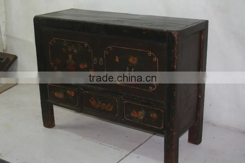 Reproduction Antique Chinese Hand Painting cabinet/Mongolia cabinet