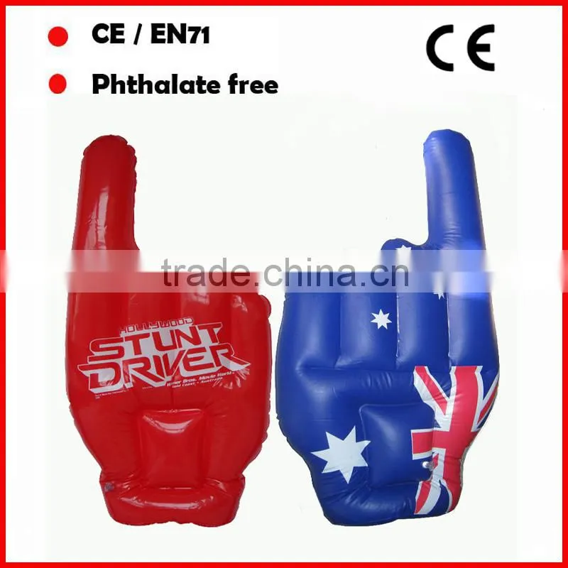 Black PVC inflatable hand