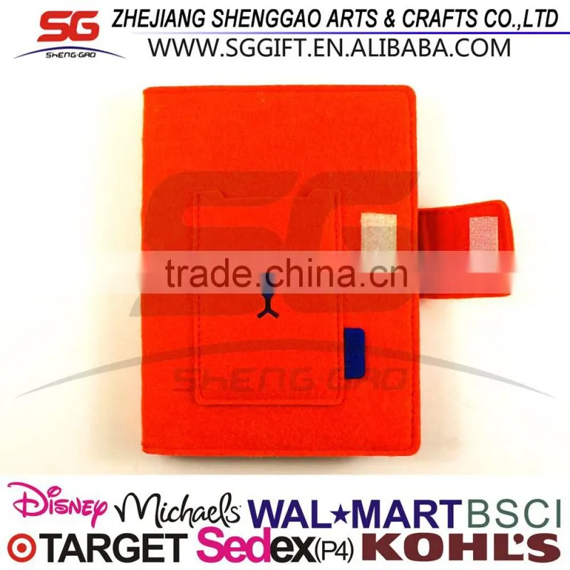 eco-friendly felt fabric cover custom design notebook