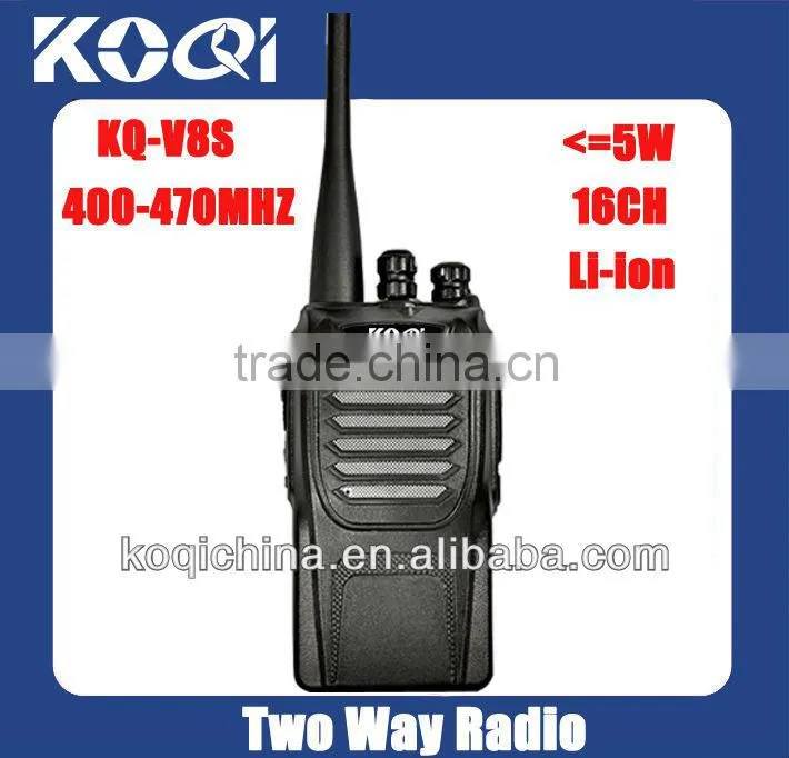 high quality uhf 400-470mhz 5W KQ-V8S Military Walkie Talkie