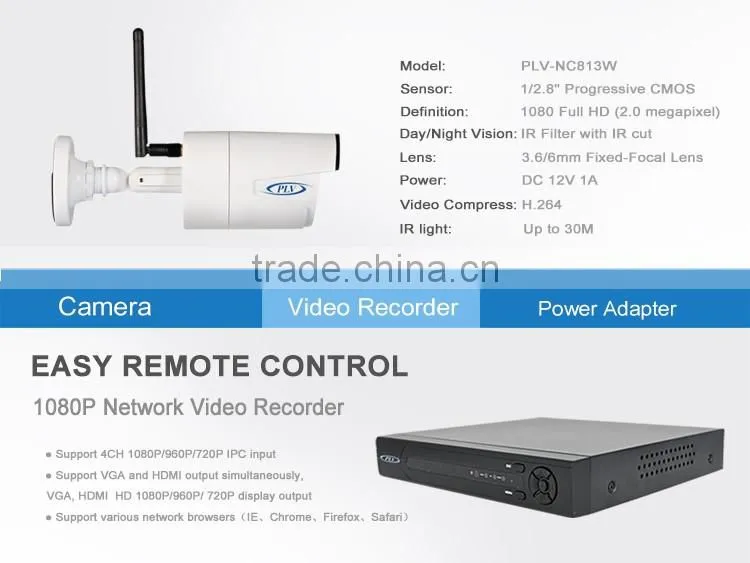 hot on sale outdoor 4ch 1080p full hd wifi wireless ip camera wifi nvr kit