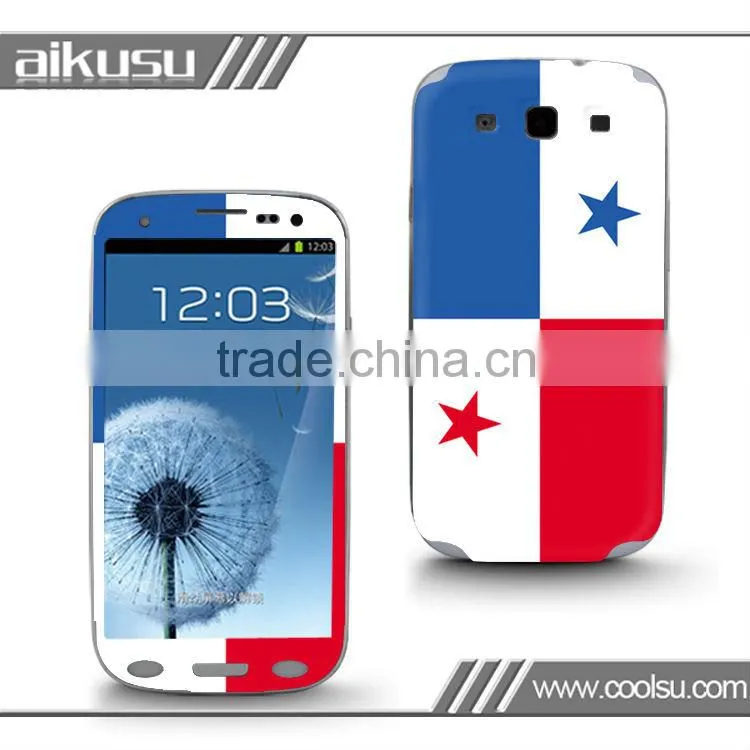 Flag style wood color sticker