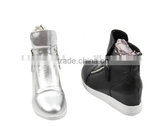 2015 fashion winter flat shoes for woman China Manufacturer PU