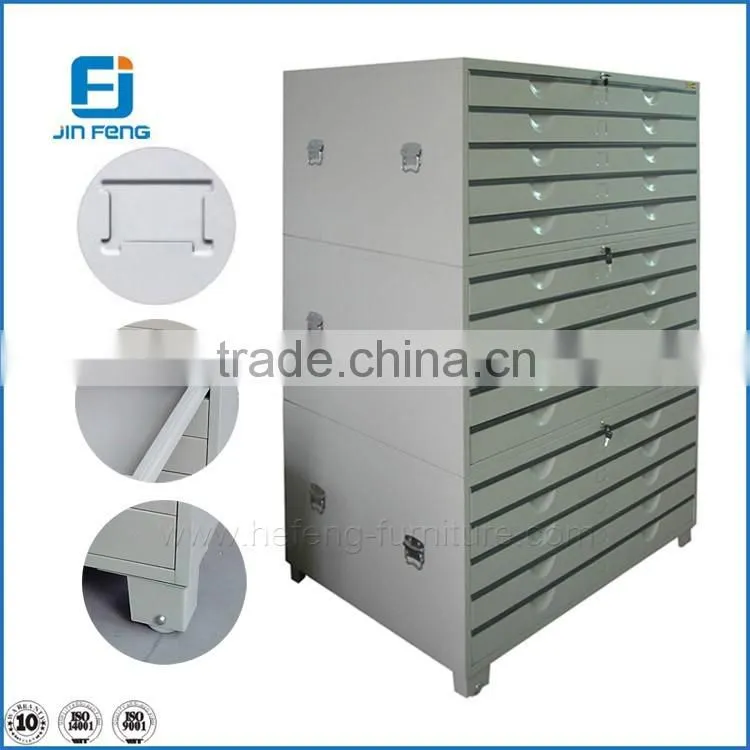 Office Furniture Steel Drawing Cabinet / Steel Map File Cabinet
