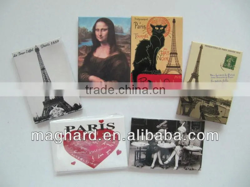 Iron fridge magnet for souvenir for famous landscapes